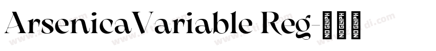 ArsenicaVariable Reg字体转换